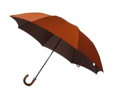Komiya Shoten 2-tier Folding umbrella Koshu Weave Orange-brown made in Japan