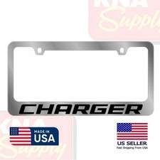 5473wo Dodge Charger License Plate Frame Chrome