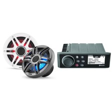 Fusion MS-RA70 Source Unit w/ Clarion CMSP-651RGB-SWG Premium 6.5-inch Coaxia...