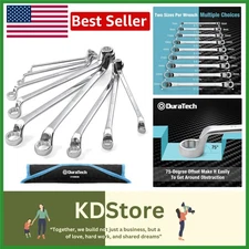 Offset Box Wrench Set, 9-Piece Metric, CR-V Steel with Rolling Pouch