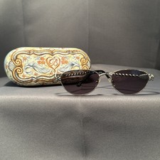 Brighton Oval Silver Metal Ornate Love Potion no. 9 Size 55/18-135 Sunglass
