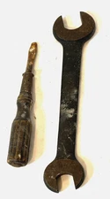 Vintage Open End Combo Wrench Drop Forged and vintage screwdriver