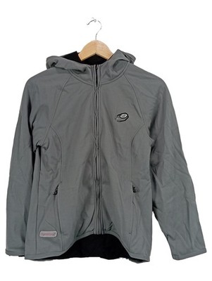 Briko Damen Fleecejacke Grau Gr. 36 S Sportlich Kapuze Reißverschluss