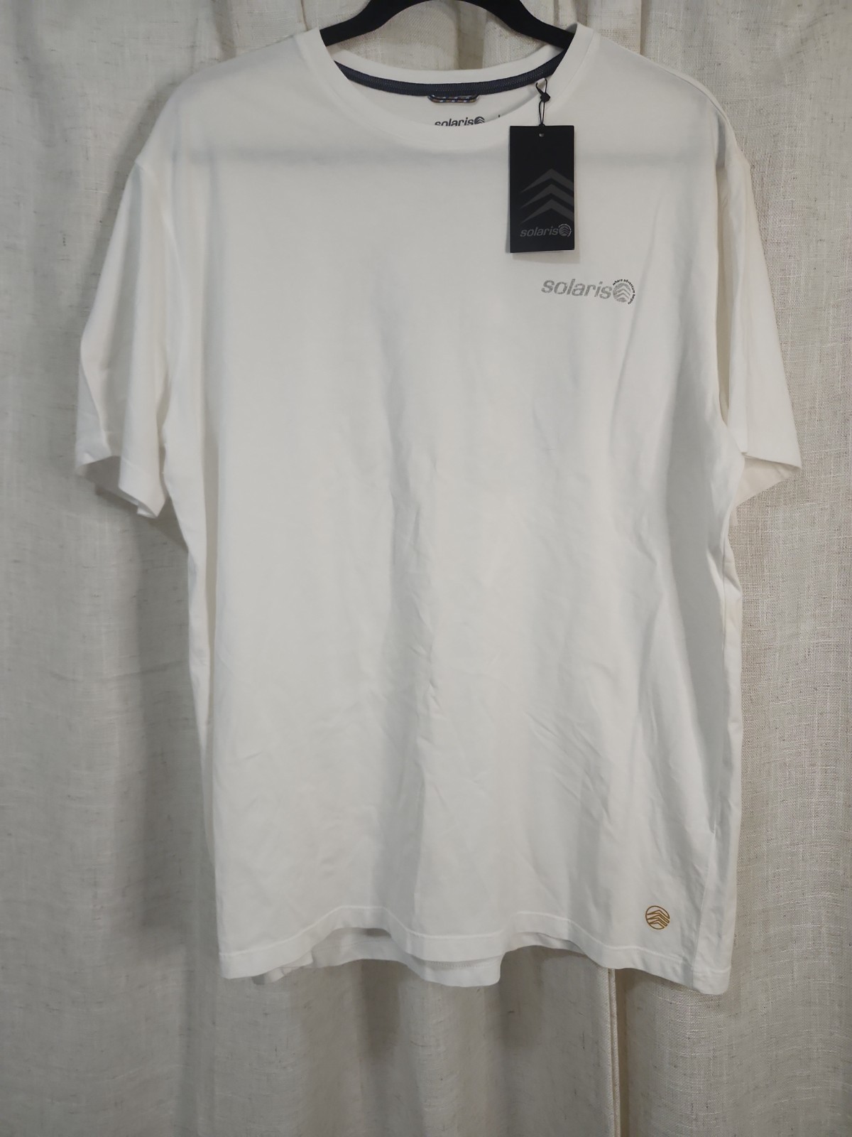 Brand New Solaris Men White Tshirt Size Large With Tags