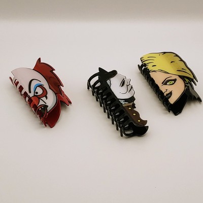 Halloween Chucky Bride Of Chucky IT Michael Myer Hair Clip Claw Horror FREE SHIP