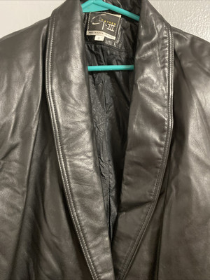 GORGEOUS GLOBAL IDENTITY WOMANS FULL LENGTH  LEATHER JACKET
