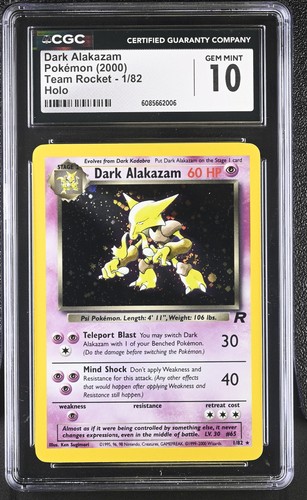 Dark Alakazam (Unlimited) graded CGC 10 for sale on eBay