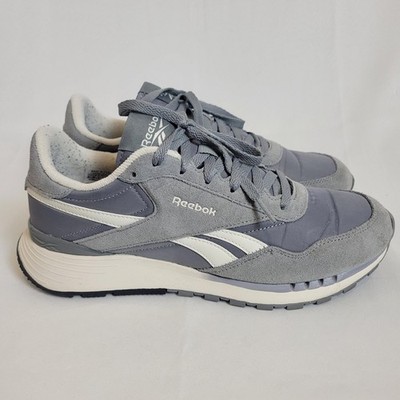 Reebok Classic Nylon Grey Suede Men s Size 9.5 Sneakers Shoes Great Condition