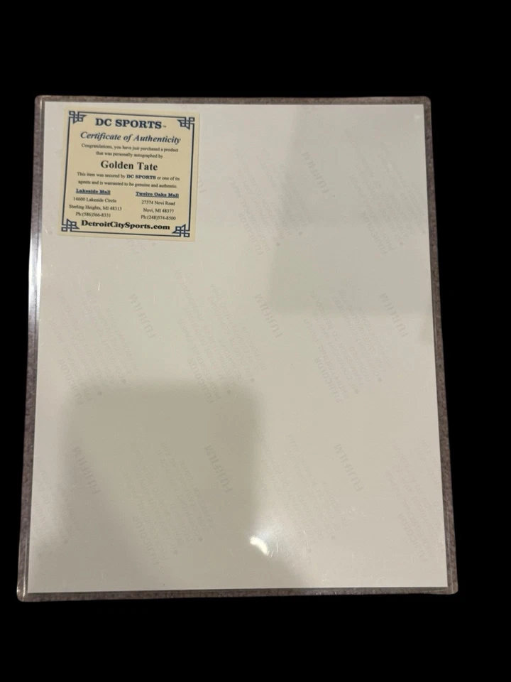 Golden Tate Signed 8x10 Photo Detroit Lions COA DC Sports Autograph NFL - Image 3 of 3