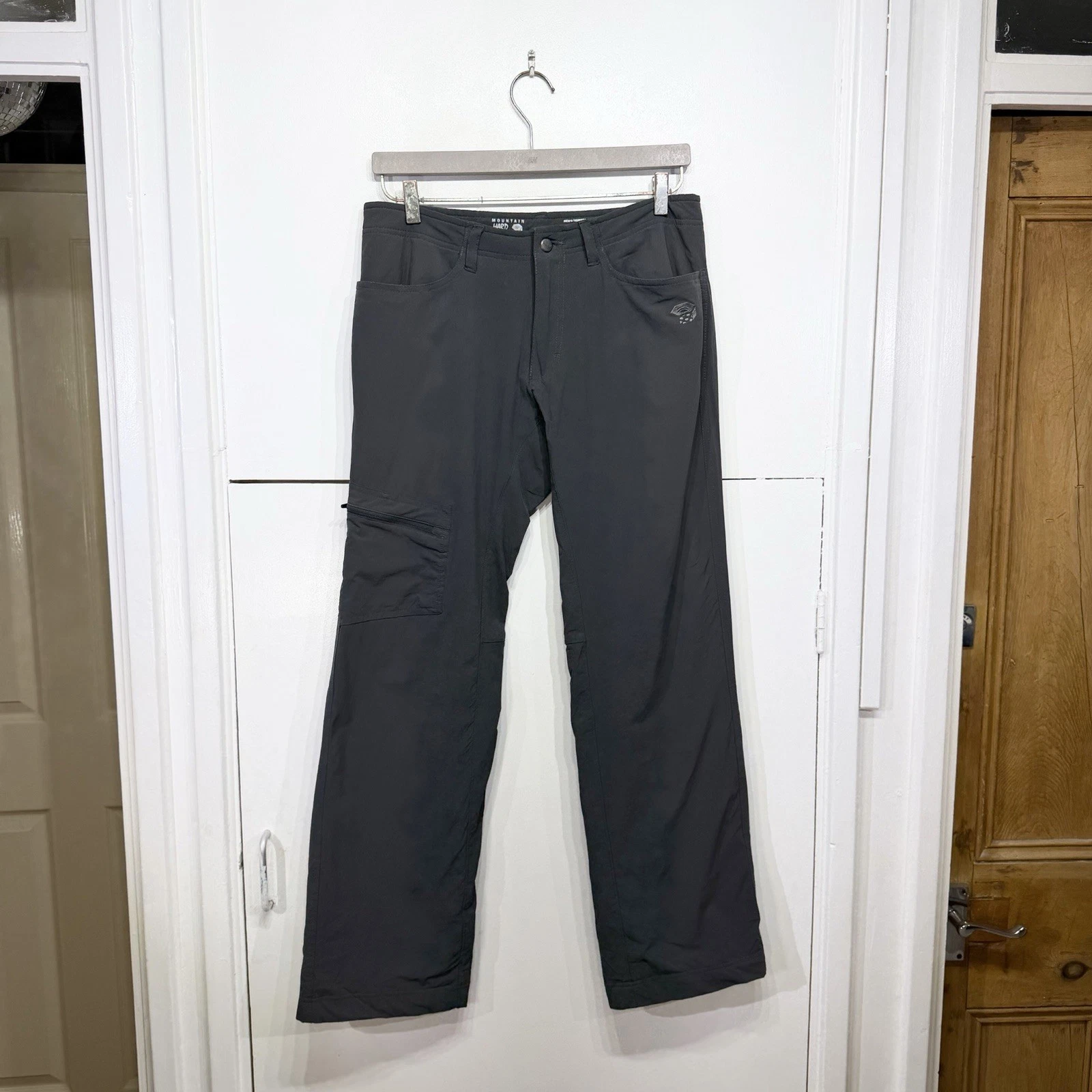 Mountain Hardwear Softshell Trousers Grey Fleece Lined Hiking Walking 30W 32L