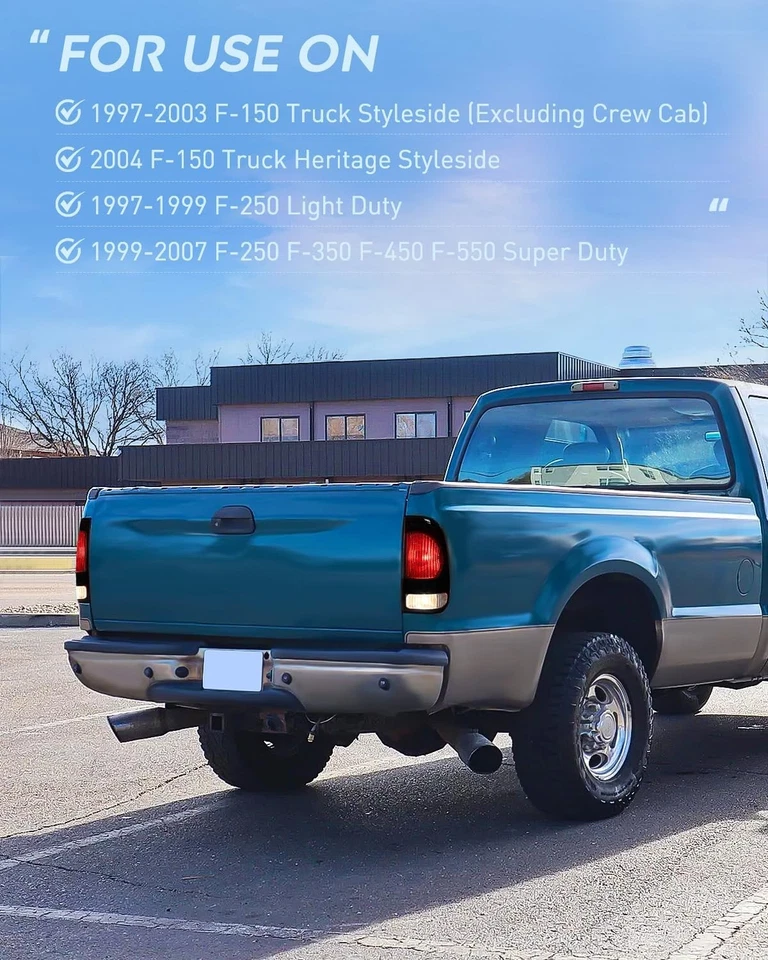 Conjunto de luz trasera Nilight para Ford F150 Styleside 99-07 F250 Super Duty 1997-03 Foto 2 de 4