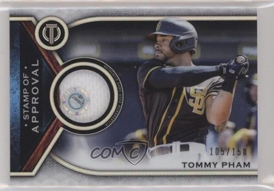2021 Topps Tribute Stamp of Approval Relics 105/150 Tommy Pham #SOA-TP 0c6
