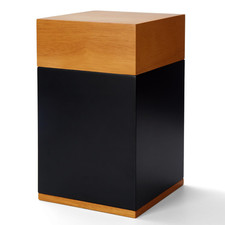 LINES ARTE Large Wooden Cremation Urn for Adult Human Ashes - Burial Funeral