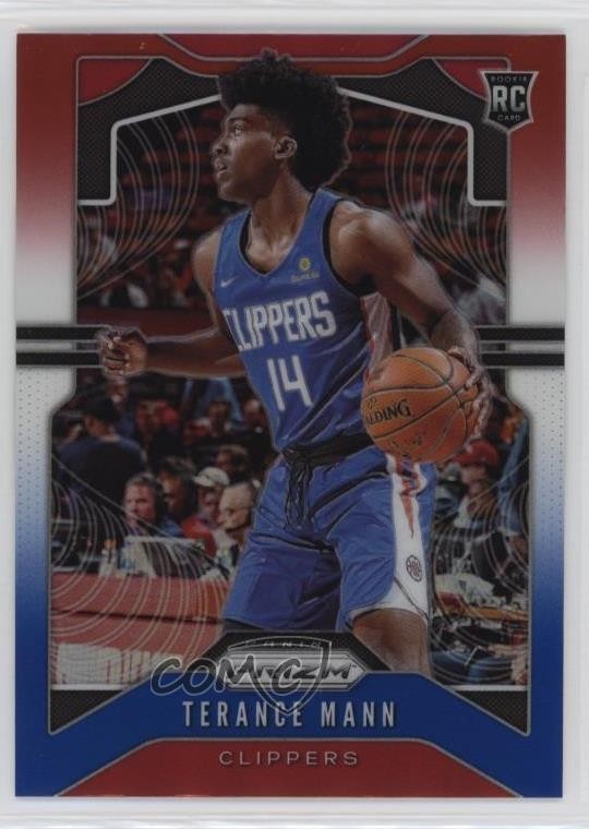 2019-20 Panini Prizm Rookie Red White & Blue Prizm Terance Mann #296 k5j