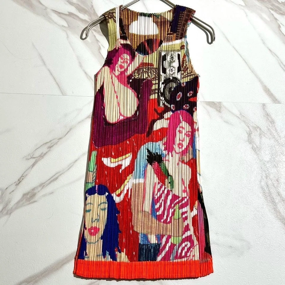 Топ со складками Please Issey Miyake с графическим принтом без рукавов PP12-JK231 - Изображение 3 из 4