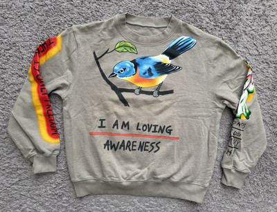 Kanye West I Am Loving Awareness Graphic Fleece Sweatshirt No Tag Medium?