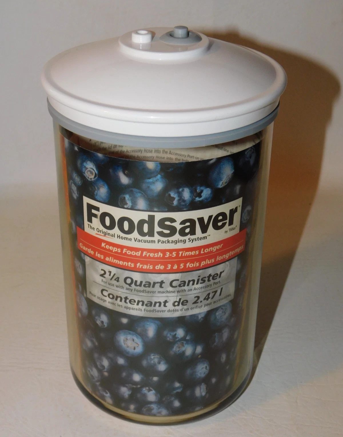 FoodSaver KY-125 Snail Vacuum Seal Canister Container 2.25 Quart 72oz Smoke Tint