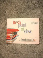 1960 Pontiac Sales Brochure 6 page booklet " Fresh Point of View" Original
