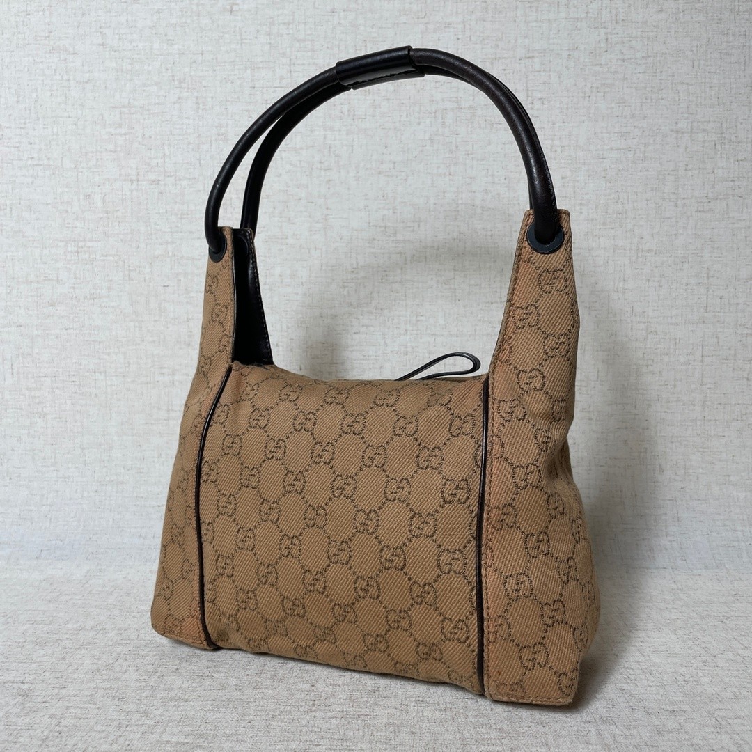 Gucci GG Canvas Brown Handbag 2505 87 Excellent Condition