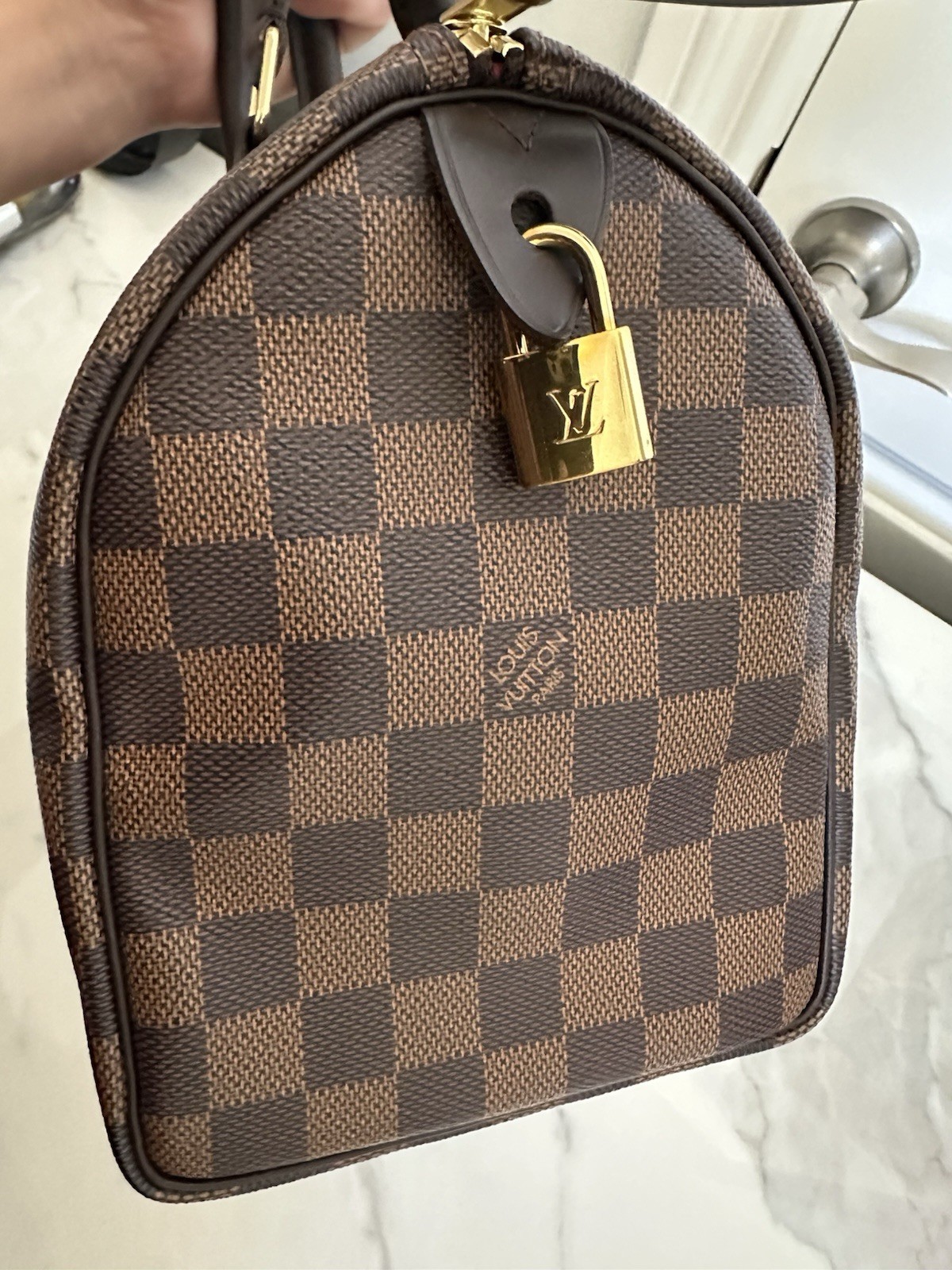 Authentic New Sold Out Louis Vuitton Speedy 25 Damier & Emilie Wallet Full Set image 6