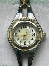 Two Tone Pearlized Dial Women s Quartz Watch