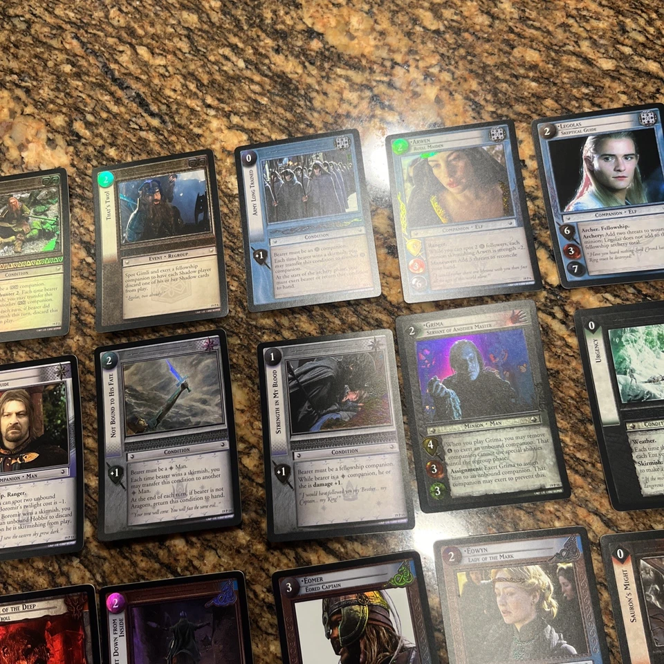 Lord Of The Rings Foil Cards TCG Ages End Limited 19P1-19P-40 Rare 40 Foil Cards - Image 4 of 4