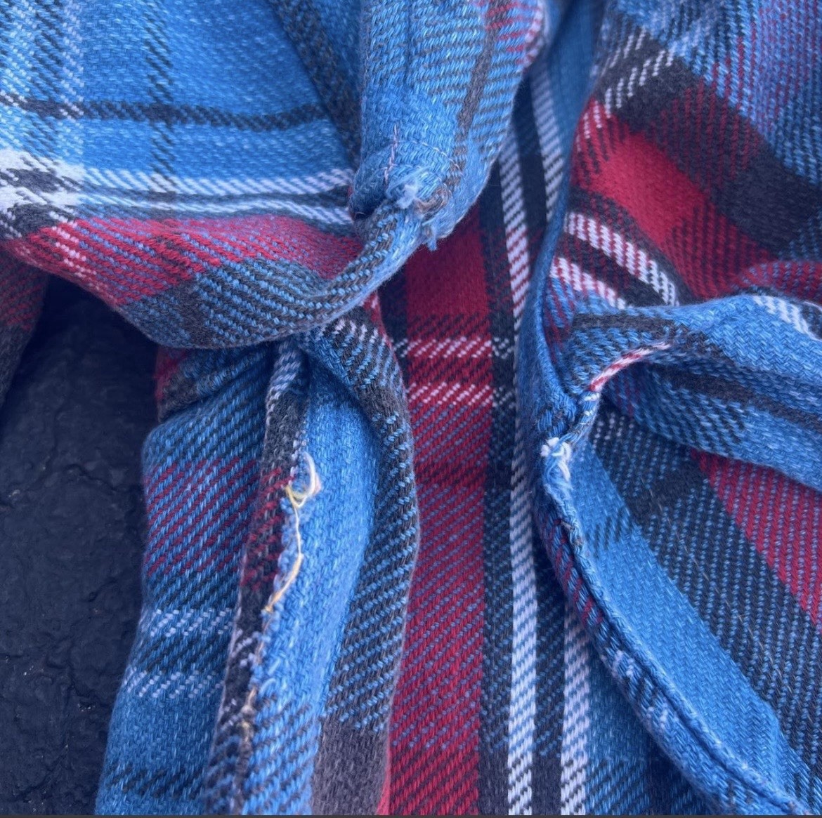 Vintage 60s Winter King Distressed Plaid Cotton Flannel Shirt Sanforized medium image 6
