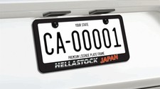 Hella Stock Japan Tuner Jdm Honda Toyota Drift Black License Plate Frame New