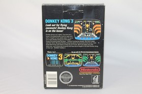 Donkey Kong 3 NES Nintendo Complete CIB Very Good Condition! Hangtab! RARE!