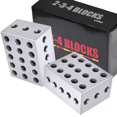 Ultra Precision 1 Matched Pair 2-3-4 Blocks 23 Holes .0002'' Precision New