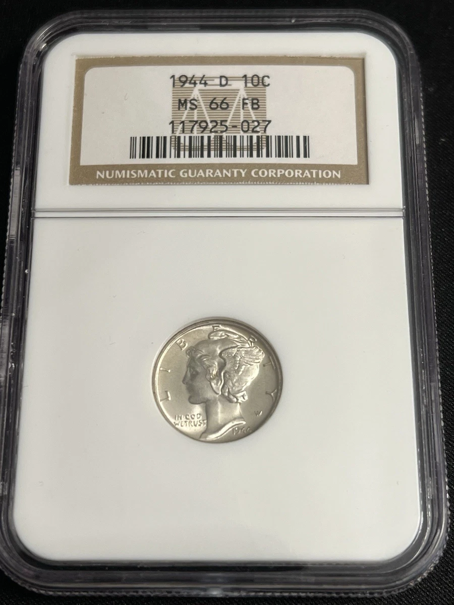 MS 66 Graded 1944 Year Mercury Dimes (1916-1945) for sale | eBay