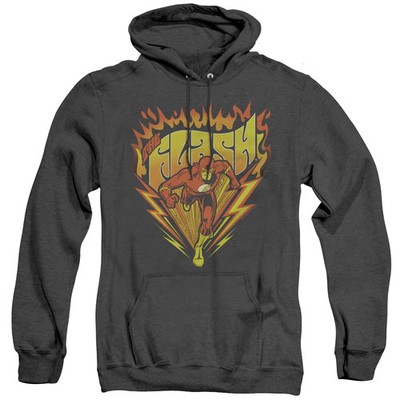 DC Comics Flash Blazing Speed Heather Mens Hoodie Black Officially Licensed