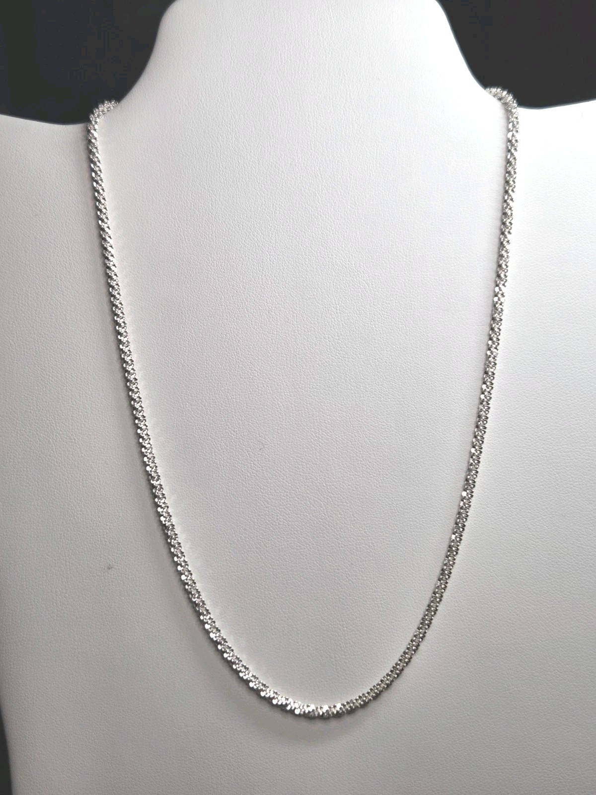 Solid 925 Sterling Silver Diamond Cut Sparkle Rop… - image 1