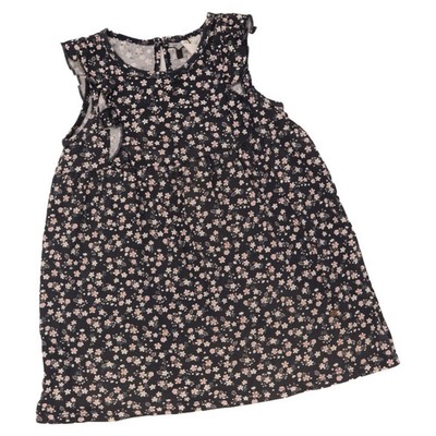 H&M, Kleid, Größe: 80, Blau/Mehrfarbig, Baumwolle, Blumen, Mädchen #8ss