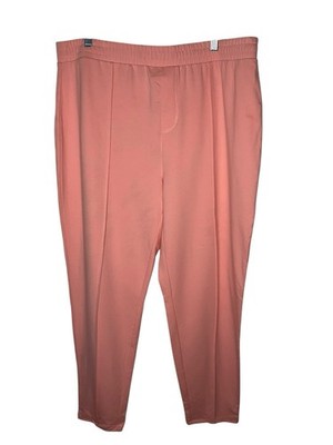 Isaac Mizrahi Live! Soho French Terry Jogger Pants A464334 Pink Size 1X NEW