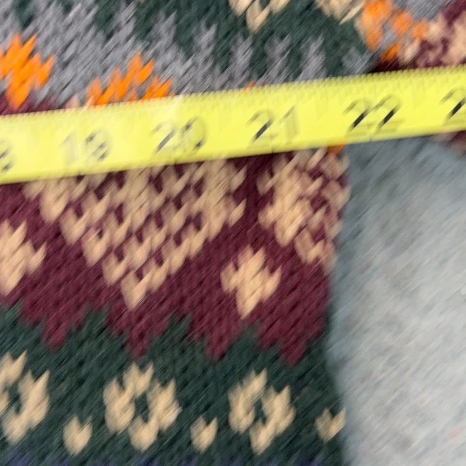 Suéter Abercrombie & Fitch Harvest para mujer grande multicolor Fair Isle tejido a mano Foto 3 de 4