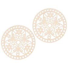 MECCANIXITY Crochet Basket Base Wooden Bottom, 5.5 inch, Wood Color