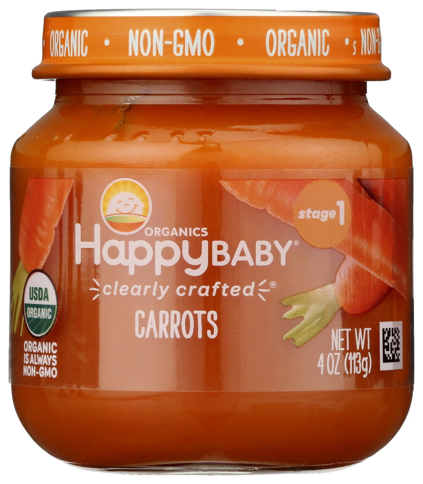 Happybaby Clearly Crafted Organic Stage 1 Carrot Baby Food Jar 4 Oz
Opens in a new window or tab