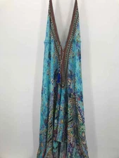 Pre-Owned La Moda Blue Size S/M Shift Maxi Sleeveless Dress