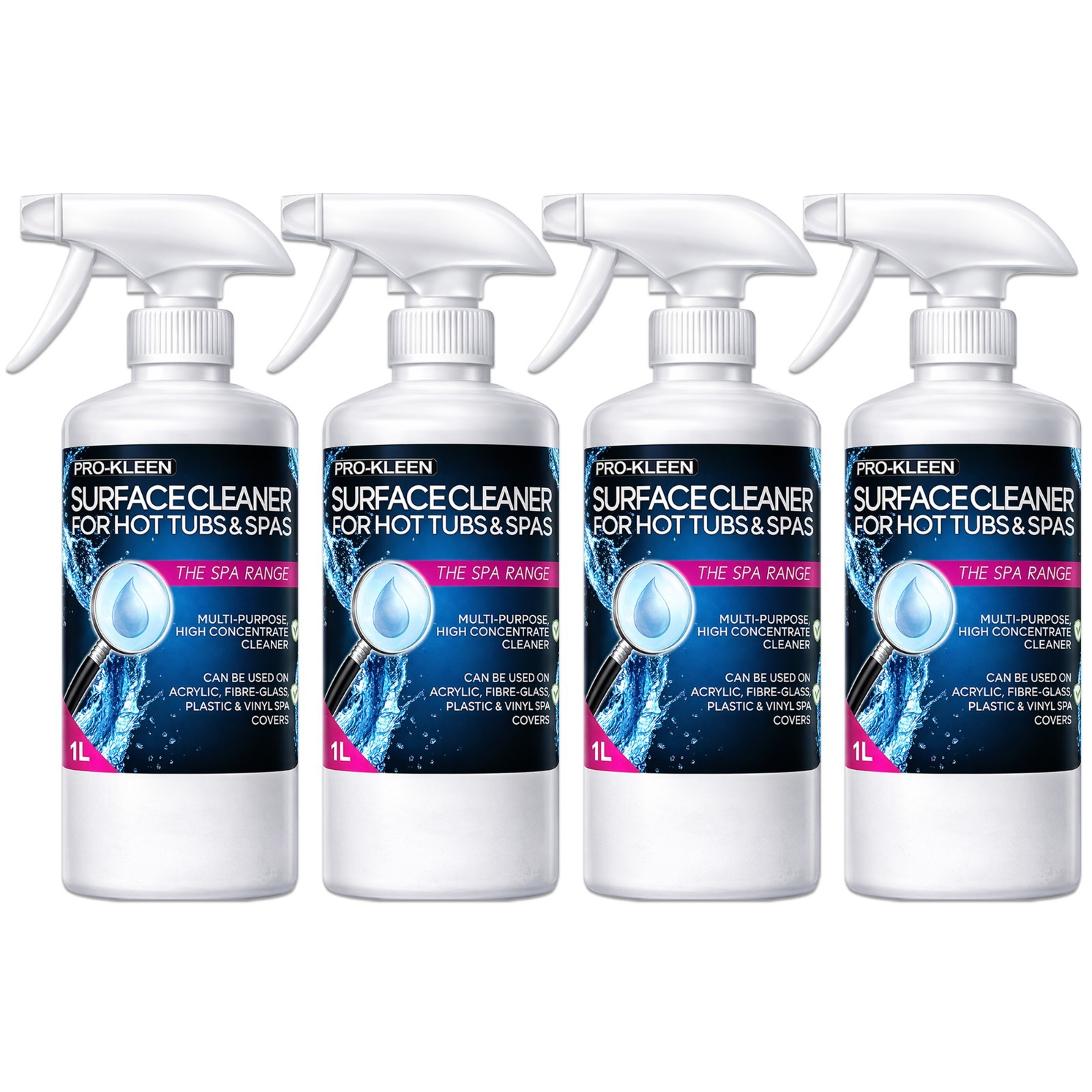 ProKleen Surface Cleaner Hot Tub Spa Cleans Chemical Spray Vinyl Fibre Glass 4L