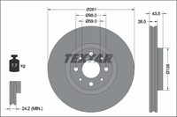 2Er-Set 2Er Set Bremsscheibe Textar 92344703 Fiat 52195818