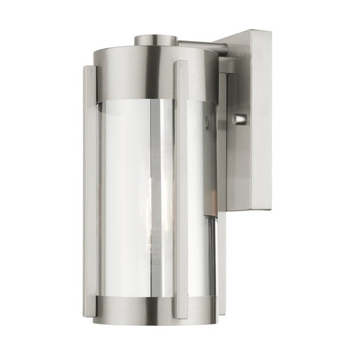 Livex Lighting 1 Light Brushed Nickel Outdoor Wall Lantern, Brushed Nickel 5.25"