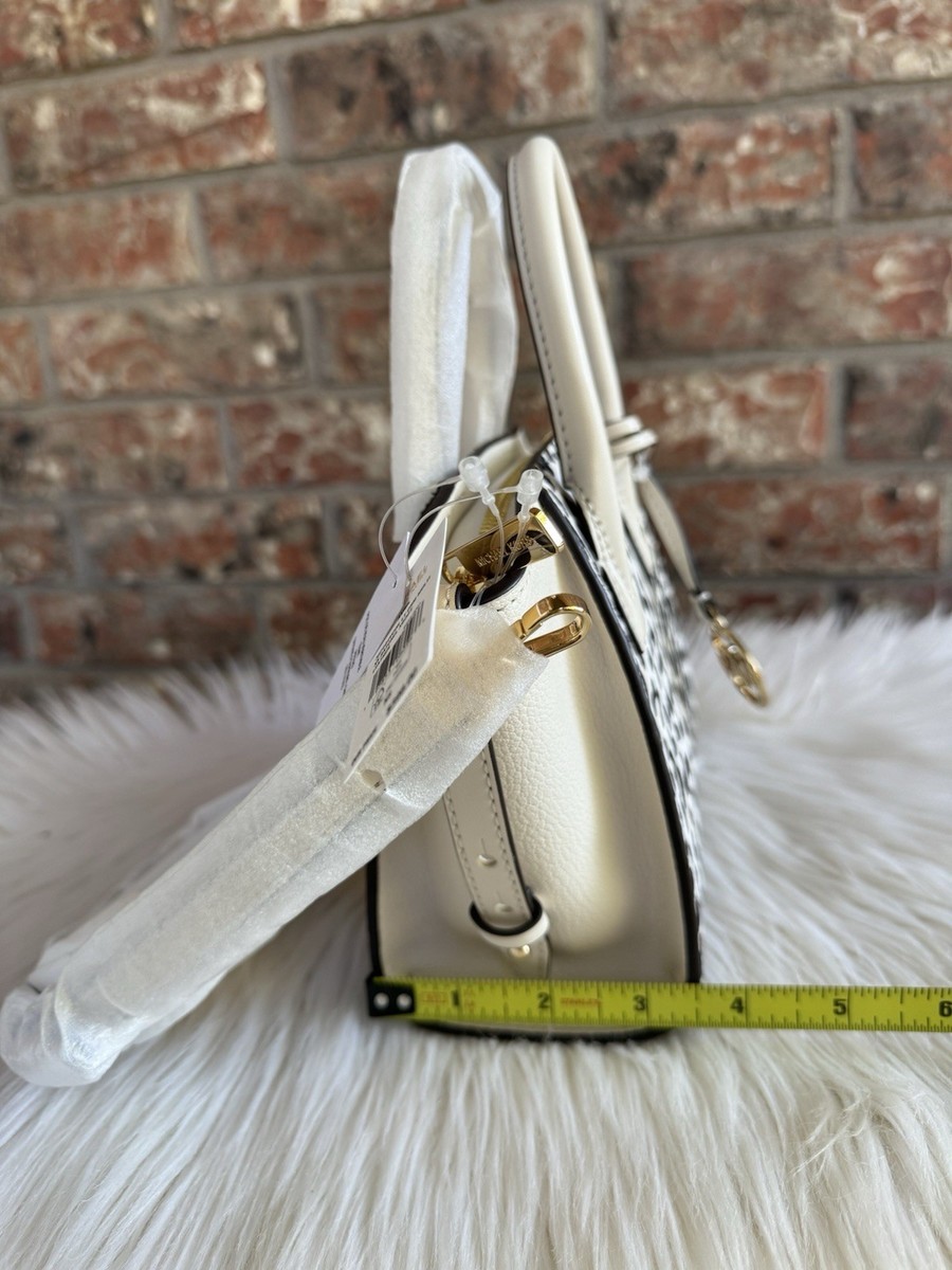 MICHAEL KORS AVRIL XS ZIP SATCHEL CROSSBODY BAG MK CREAM LEOPARD
