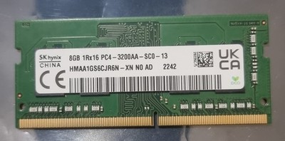 SK Hynix PC4-25600 PC4 3200AA 8GB 1x8GB DDR4 1RX16 3200MHz 260pin Arbeitsspeicher Ram