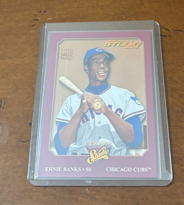 Ernie Banks 2002 Donruss Studio #CS-21   309/1000 - Chicago Cubs HOF