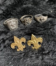 Vintage Boy Scouts Rings Pins Lot of 5 Sterling Rings Sterling Silver