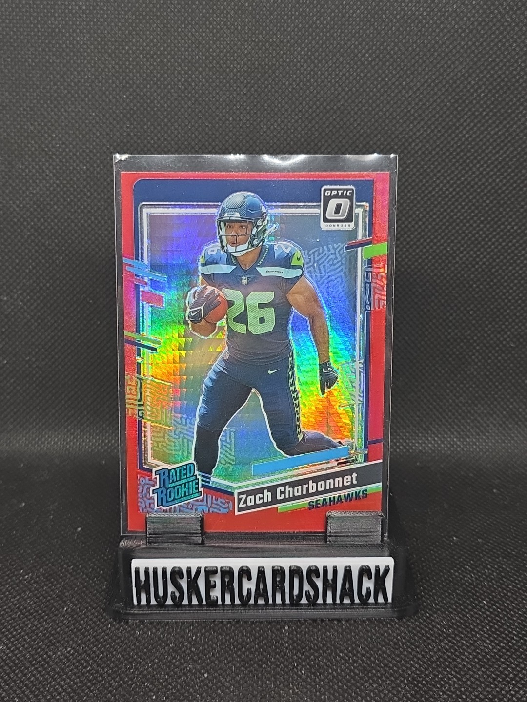 2023 Panini Donruss Optic - Rated Rookie Zach Charbonnet #294 Red Hyper Prizm...
