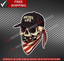 Diesel Life Skull Vinyl Decal Sticker Soot A