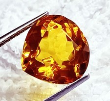Citrine 7.90 Ct Pear Shape Loose Gemstone Certified