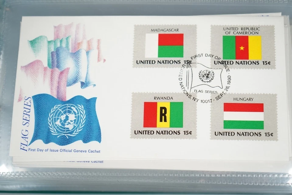 UNITED NATIONS 1980s FLAG SERIES COLLECTION OF 192 FDCS IN ALBUM - Image 3 of 4